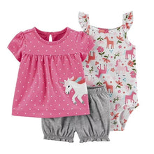 Load image into Gallery viewer, New summer 2020 baby girl clothing princess 3 pieces infant girls clothes sets , 6M -24M outfit baby accessories babies costumes

