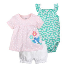 Load image into Gallery viewer, New summer 2020 baby girl clothing princess 3 pieces infant girls clothes sets , 6M -24M outfit baby accessories babies costumes
