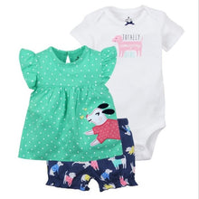 Load image into Gallery viewer, New summer 2020 baby girl clothing princess 3 pieces infant girls clothes sets , 6M -24M outfit baby accessories babies costumes
