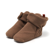 Load image into Gallery viewer, NEW Baby Newborn First Walkers Unisex Cozie Faux Fleece Bootie Winter Warm Infant Toddler Crib Shoes Classic Floor Boys girls
