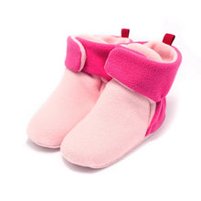 Load image into Gallery viewer, NEW Baby Newborn First Walkers Unisex Cozie Faux Fleece Bootie Winter Warm Infant Toddler Crib Shoes Classic Floor Boys girls
