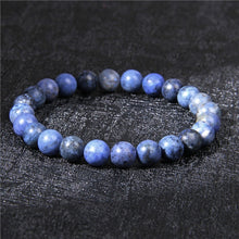 Load image into Gallery viewer, Chakra Beaded Charm Bracelet Men 8mm Natural Stone Tiger Eye Malachite lapis lazuli Healing Beads Bracelet Women Yoga Jewelry

