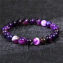 Load image into Gallery viewer, Chakra Beaded Charm Bracelet Men 8mm Natural Stone Tiger Eye Malachite lapis lazuli Healing Beads Bracelet Women Yoga Jewelry
