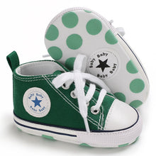 Load image into Gallery viewer, Baby Shoes Boy Girl Star Solid Sneaker Cotton Soft Anti-Slip Sole Newborn Infant First Walkers Toddler Casual Canvas Crib Shoes
