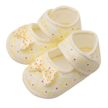 Load image into Gallery viewer, Cotton Baby Girls Shoes Infant First Walkers Toddler Girls Kid Bowknot Soft Anti-Slip Crib Shoes 0-18 Months
