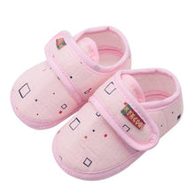 Load image into Gallery viewer, Cotton Baby Girls Shoes Infant First Walkers Toddler Girls Kid Bowknot Soft Anti-Slip Crib Shoes 0-18 Months
