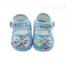 Load image into Gallery viewer, Cotton Baby Girls Shoes Infant First Walkers Toddler Girls Kid Bowknot Soft Anti-Slip Crib Shoes 0-18 Months
