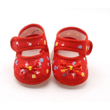 Load image into Gallery viewer, Cotton Baby Girls Shoes Infant First Walkers Toddler Girls Kid Bowknot Soft Anti-Slip Crib Shoes 0-18 Months
