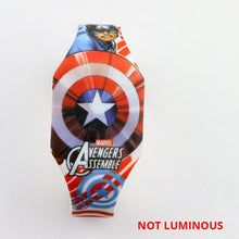 Load image into Gallery viewer, NEW Luminous Princess Elsa Children Watches Kids Spiderman Avengers Cartoon Pattern LED Girls Watch Reloj Infantil Wristwatches
