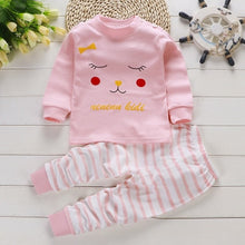 Load image into Gallery viewer, 2019 Autumn New Baby Clothing Set Cartoon Cotton Baby Boys Clothing Girls Suit Set 0-3 Year Baby Clothes
