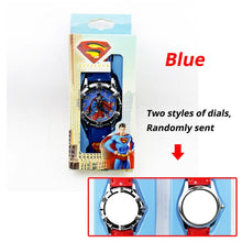 Load image into Gallery viewer, Children's Cartoon Spiderman Kids Watch Batman Supreman Child Watch Boys Leather Strap Quartz Watch With Box Reloj Nino Boy Gift
