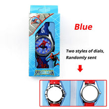 Load image into Gallery viewer, Children's Cartoon Spiderman Kids Watch Batman Supreman Child Watch Boys Leather Strap Quartz Watch With Box Reloj Nino Boy Gift
