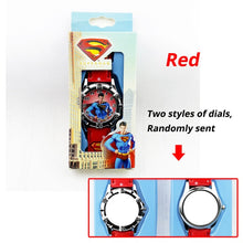 Load image into Gallery viewer, Children's Cartoon Spiderman Kids Watch Batman Supreman Child Watch Boys Leather Strap Quartz Watch With Box Reloj Nino Boy Gift
