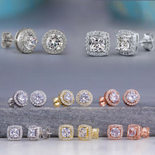 Load image into Gallery viewer, Huitan Fashion Geometric Women Stud Earrings Cubic Zirconia Wedding Party Daily Wearable Fashion Jewelry Hot Dropshipping

