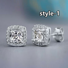 Load image into Gallery viewer, Huitan Fashion Geometric Women Stud Earrings Cubic Zirconia Wedding Party Daily Wearable Fashion Jewelry Hot Dropshipping
