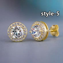 Load image into Gallery viewer, Huitan Fashion Geometric Women Stud Earrings Cubic Zirconia Wedding Party Daily Wearable Fashion Jewelry Hot Dropshipping
