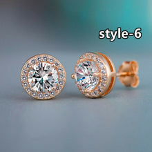 Load image into Gallery viewer, Huitan Fashion Geometric Women Stud Earrings Cubic Zirconia Wedding Party Daily Wearable Fashion Jewelry Hot Dropshipping

