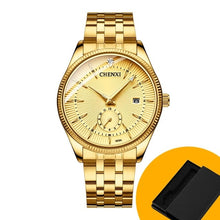 Load image into Gallery viewer, CHENXI Gold Wrist Watch Men Watches Lady Top Brand Luxury Quartz Wristwatch For Lover's Fashion Dress Clock Relogio Masculino

