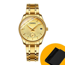 Load image into Gallery viewer, CHENXI Gold Wrist Watch Men Watches Lady Top Brand Luxury Quartz Wristwatch For Lover's Fashion Dress Clock Relogio Masculino
