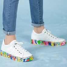 Load image into Gallery viewer, Genuine-Leather Women Sneakers Shoes For Woman 2020 Fashion New Style Summer High Quality Casual Women Casual Comfortable Flexible Leather Wedding Walking Sport Shoes Lightweight Sneakers Running Shoes Breathable
