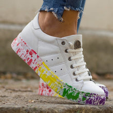 Load image into Gallery viewer, Genuine-Leather Women Sneakers Shoes For Woman 2020 Fashion New Style Summer High Quality Casual Women Casual Comfortable Flexible Leather Wedding Walking Sport Shoes Lightweight Sneakers Running Shoes Breathable
