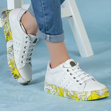Load image into Gallery viewer, Genuine-Leather Women Sneakers Shoes For Woman 2020 Fashion New Style Summer High Quality Casual Women Casual Comfortable Flexible Leather Wedding Walking Sport Shoes Lightweight Sneakers Running Shoes Breathable
