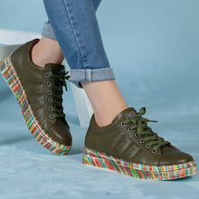 Load image into Gallery viewer, Genuine-Leather Women Sneakers Shoes For Woman 2020 Fashion New Style Summer High Quality Casual Women Casual Comfortable Flexible Leather Wedding Walking Sport Shoes Lightweight Sneakers Running Shoes Breathable
