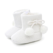 Load image into Gallery viewer, Cute Autumn Winter Infants  Shoes Baby Girl Boy Polka Dot Knitting Boots Casual Sneakers Non-slip Soft Soled Walking Shoes
