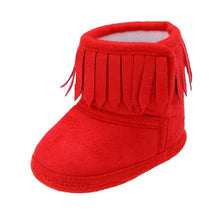 Load image into Gallery viewer, Cute Autumn Winter Infants  Shoes Baby Girl Boy Polka Dot Knitting Boots Casual Sneakers Non-slip Soft Soled Walking Shoes
