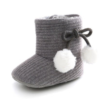 Load image into Gallery viewer, Cute Autumn Winter Infants  Shoes Baby Girl Boy Polka Dot Knitting Boots Casual Sneakers Non-slip Soft Soled Walking Shoes
