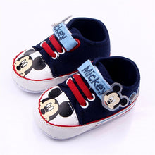 Load image into Gallery viewer, Disney 0-18M Baby Sneakers Toddler Boy First Walkers Girl Newborn Baby Shoes Boy Fashion cartoon Mickey Shoes

