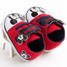 Load image into Gallery viewer, Disney 0-18M Baby Sneakers Toddler Boy First Walkers Girl Newborn Baby Shoes Boy Fashion cartoon Mickey Shoes
