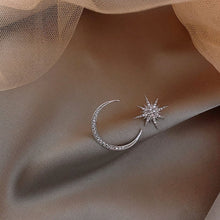 Load image into Gallery viewer, 2020 new star moon earrings Korean version asymmetrical high sense earrings fashion earrings Prevent Allergy exquisite ear nail

