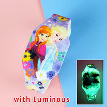 Load image into Gallery viewer, 2020 Luminous Spiderman Kids Watches Girls Princess Avengers Cartoon Pattern LED Boys Watch Reloj Infantil Wristwatches
