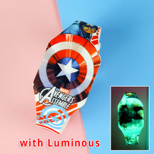 Load image into Gallery viewer, 2020 Luminous Spiderman Kids Watches Girls Princess Avengers Cartoon Pattern LED Boys Watch Reloj Infantil Wristwatches

