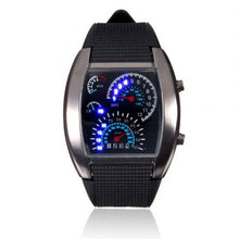 Load image into Gallery viewer, Men Fashion LED Sport Rubber Band Digital Week Date Dashboard Pattern Dial Watch Mas-culino Fashion Men's Watch Large Dial Milit
