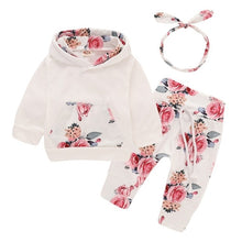 Load image into Gallery viewer, LILIGIRL Baby Girl Clothes Full Set With Headband 3 Pcs Newborn Outfits For Girl Red Infant First Fashion Baby Girl Clothing Set
