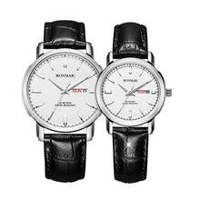 Load image into Gallery viewer, Couple Watch Luxury Lovers' Quartz Watch Gold Women Men Leather Strap Luxury Ultrathin Watch Fashion Watches RONMAR Brand
