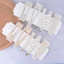 Load image into Gallery viewer, 5 Pieces Pearl Hairpin Women's Fashion Soft Pearl Hairpin Hair Stick Girl Hair Clip Hair Clip Set Hair Accessories Jewellery
