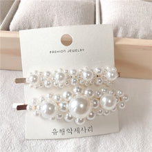 Load image into Gallery viewer, 5 Pieces Pearl Hairpin Women's Fashion Soft Pearl Hairpin Hair Stick Girl Hair Clip Hair Clip Set Hair Accessories Jewellery
