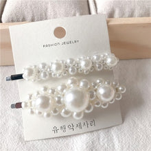 Load image into Gallery viewer, 5 Pieces Pearl Hairpin Women's Fashion Soft Pearl Hairpin Hair Stick Girl Hair Clip Hair Clip Set Hair Accessories Jewellery
