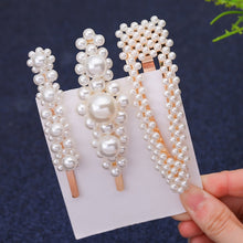 Load image into Gallery viewer, 5 Pieces Pearl Hairpin Women's Fashion Soft Pearl Hairpin Hair Stick Girl Hair Clip Hair Clip Set Hair Accessories Jewellery
