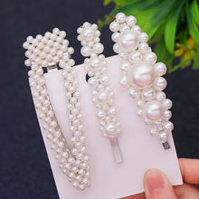 Load image into Gallery viewer, 5 Pieces Pearl Hairpin Women's Fashion Soft Pearl Hairpin Hair Stick Girl Hair Clip Hair Clip Set Hair Accessories Jewellery
