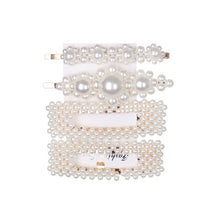 Load image into Gallery viewer, 5 Pieces Pearl Hairpin Women's Fashion Soft Pearl Hairpin Hair Stick Girl Hair Clip Hair Clip Set Hair Accessories Jewellery

