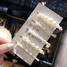 Load image into Gallery viewer, 5 Pieces Pearl Hairpin Women's Fashion Soft Pearl Hairpin Hair Stick Girl Hair Clip Hair Clip Set Hair Accessories Jewellery
