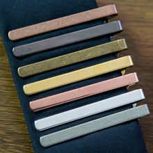 Load image into Gallery viewer, New Simple Fashion Style Tie Clip for Men Metal Gold Tone Simple Bar Clasp Practical Necktie Clasp Tie Pin for Mens Gift
