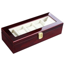 Load image into Gallery viewer, Luxury Wooden Watch Box Watch Holder Box For Watches Men Glass Top Jewelry Organizer Box 2 3 5 12 Grids Watch Organizer New D40
