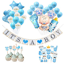 Load image into Gallery viewer, Baby Shower Banner Its A Boy/Girl Confetti Balloon Baby Gender Reveal Birthday Party Decorations Kids Gift Party Decor Supplies
