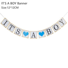 Load image into Gallery viewer, Baby Shower Banner Its A Boy/Girl Confetti Balloon Baby Gender Reveal Birthday Party Decorations Kids Gift Party Decor Supplies
