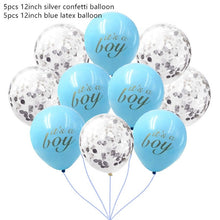 Load image into Gallery viewer, Baby Shower Banner Its A Boy/Girl Confetti Balloon Baby Gender Reveal Birthday Party Decorations Kids Gift Party Decor Supplies

